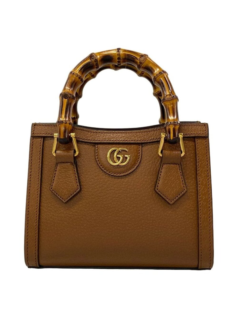 Gucci Handbag Diana Brown GG Marmont Leather